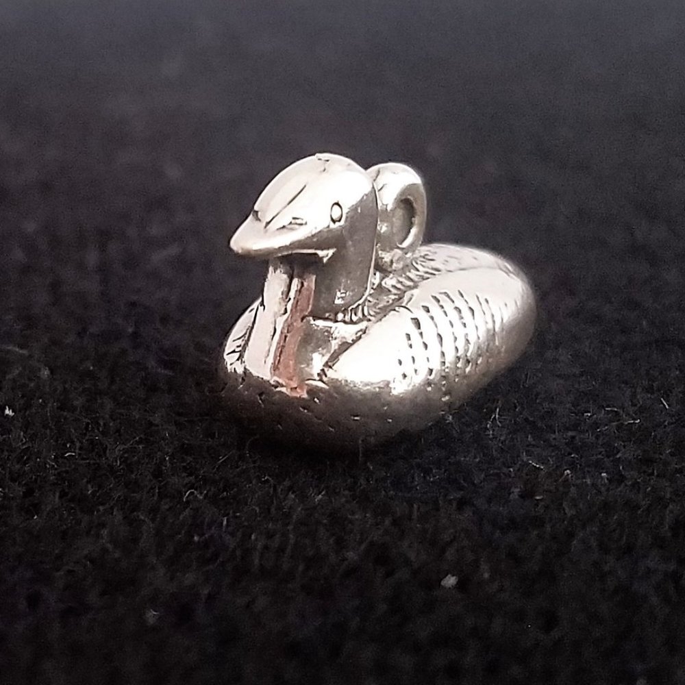 DUCK Sterling silver pendant Taxco Mex Mallard NEW - Picture 4 of 7